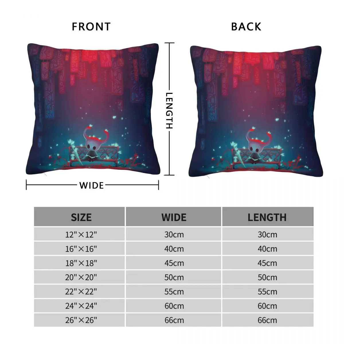 Hollow Knight The Knight Square Pillowcase Polyester Linen Velvet Creative Zip Decor Throw Pillow Case Car Cushion Cover 45x45