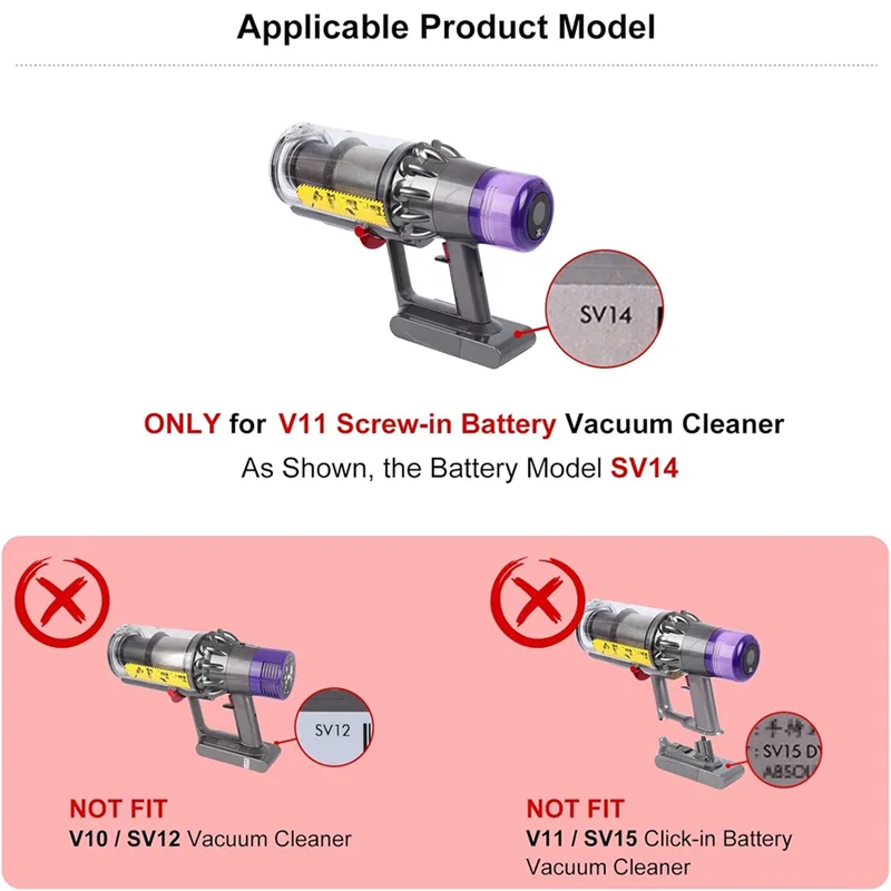 YCOC-For Dyson V11 SV14 مكنسة كهربائية مجموعة مفاتيح الزناد القوية، قطع غيار زر الطاقة المحدثة