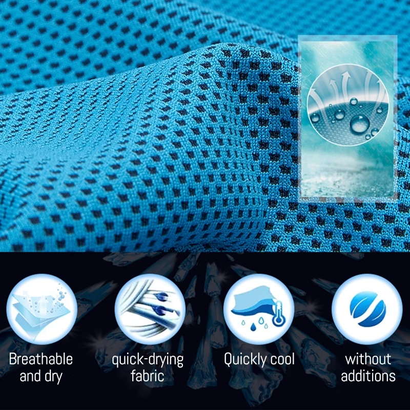 Quick Drying Cooling Towel Soft Breathable Chilly Sweat Absorption Cold Towel with Storage Box Sports Running Yoga Gym Club