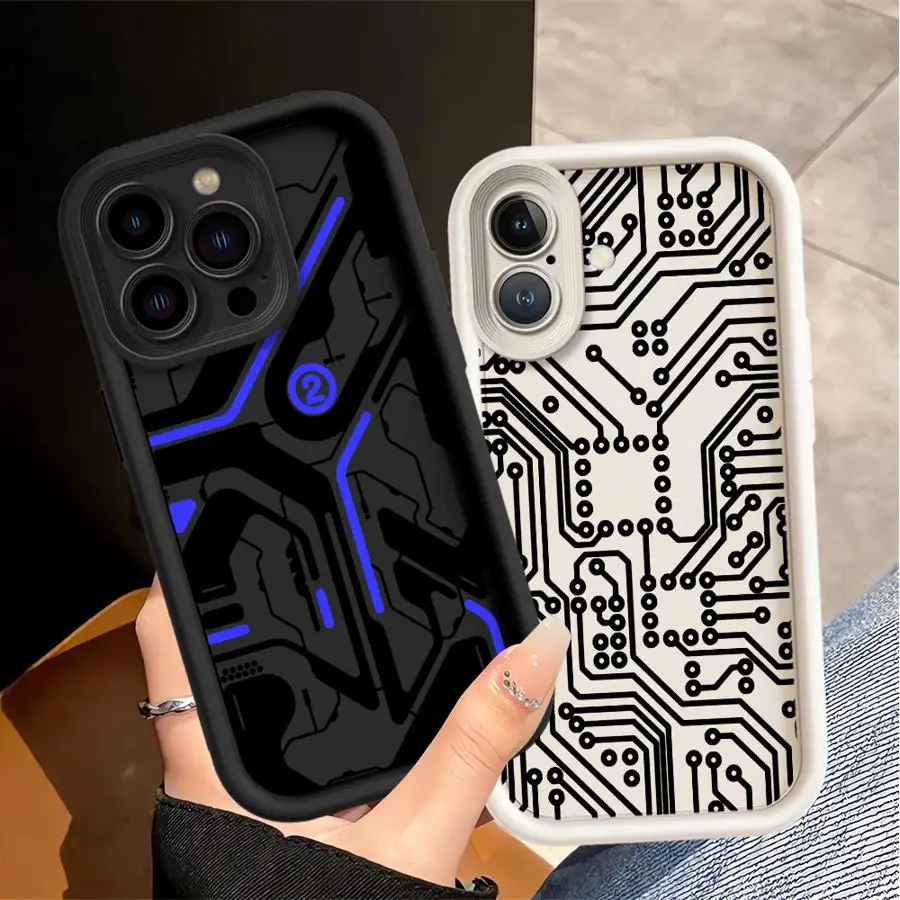 حافظة هاتف لهاتف آيفون 17 Air 16e 14 13 12 11 15 Plus 16 Pro Max غطاء ناعم ميكانيكي