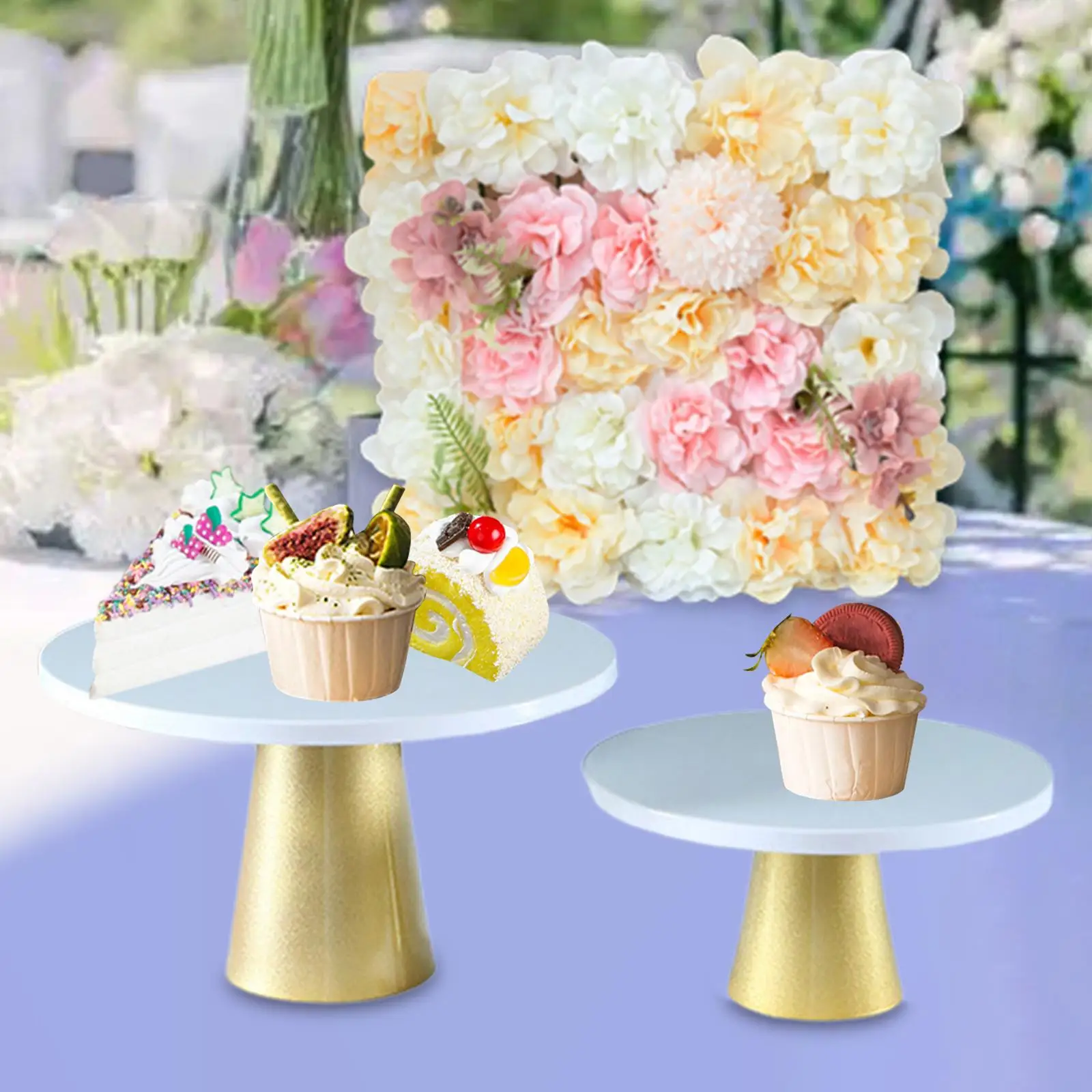 

2Pcs Cake Stand Bakery Stand Rack Accessories for Celebration Brithday Party Afternoon Tea Supplies Centerpiece