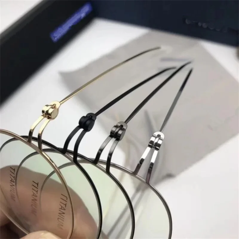 Denmark Brand Round Titanium Glasses Frame Ultralight Men Screwless Thin Eyeglasses Women Oval Circle Trendy Spectacles Eyewear