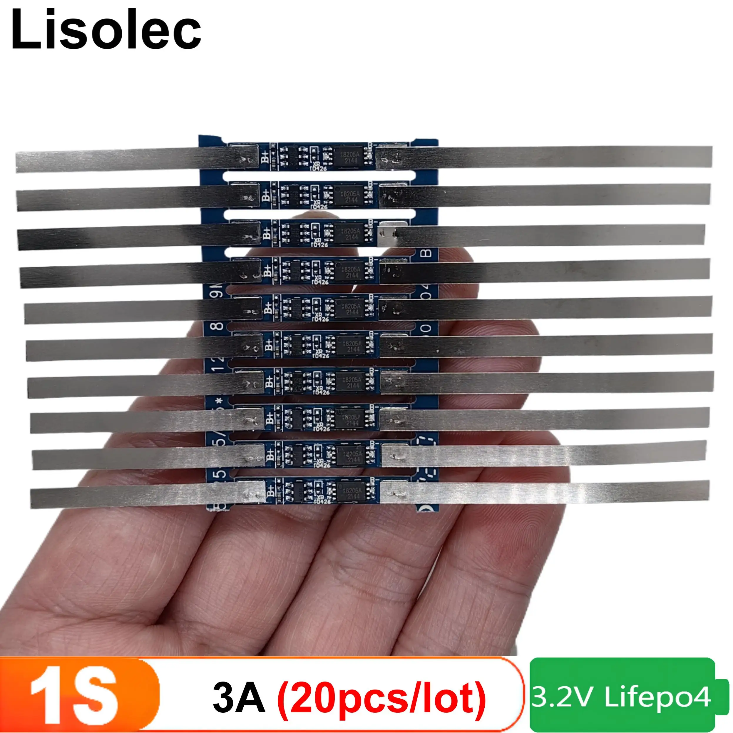 Lifepo4 1S BMS 3.2V 18650 32650 32700 26650 بطارية ليثيوم 3A تهمة التفريغ حماية لوحة دوائر كهربائية وحدة شحن 20 قطعة/الوحدة