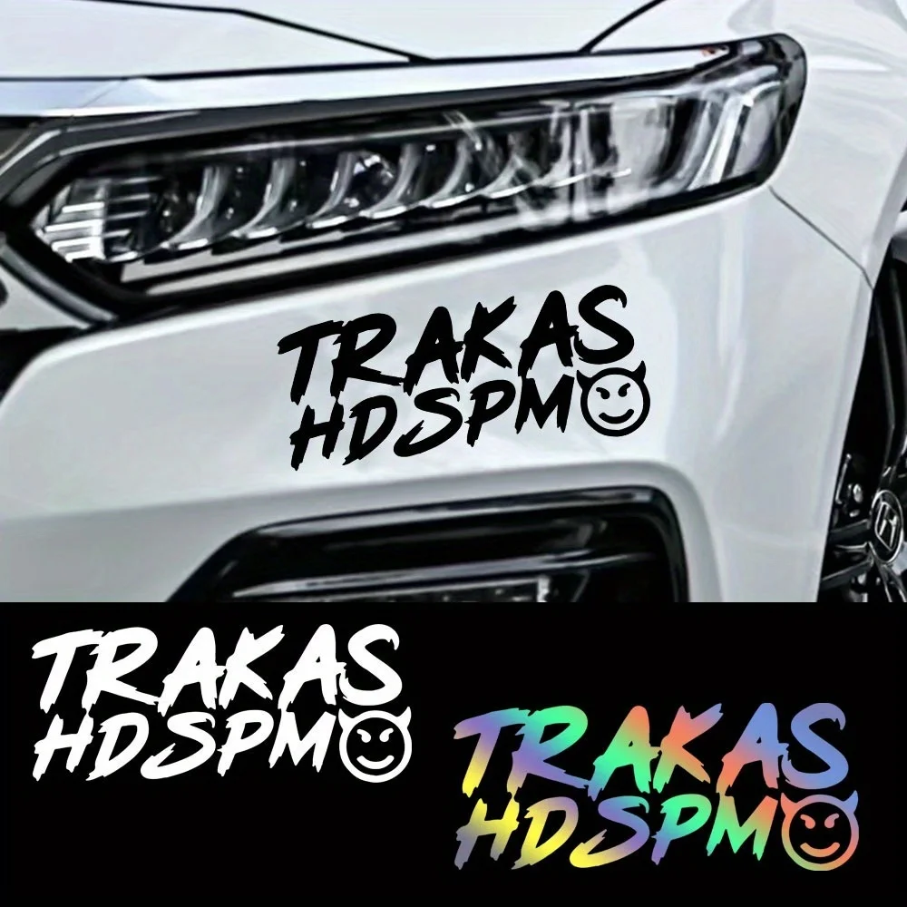 1PC TRAKAS HDSPM Funny Car Stickers for Auto Rear Window Bumper Trunk Window Decor Personalized Waterproof Trakas Vinyl Decals