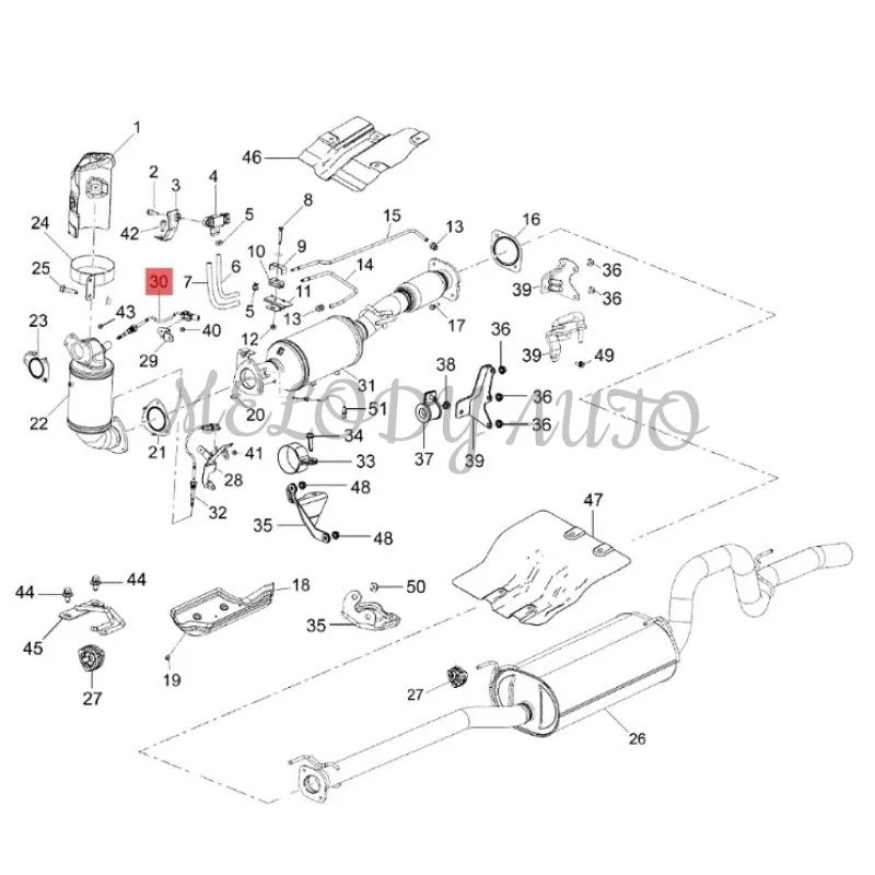 55499996 55493571 Exhaust Gas Temperature Sensor For Chevrolet S10 Colorado TrailBlazer