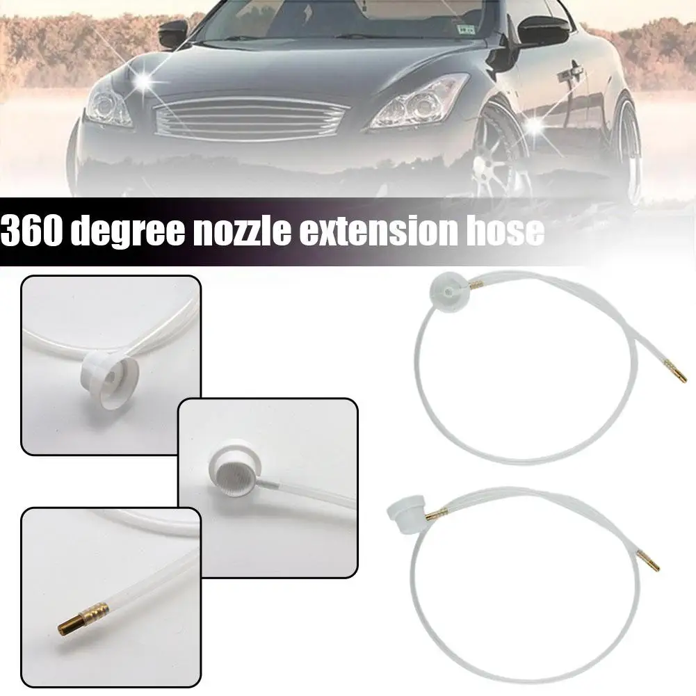 2pcs 4.5mm Car Fluid Film 360 Degree Nozzle Extension Hose Fit for Aerosol Cans Spray