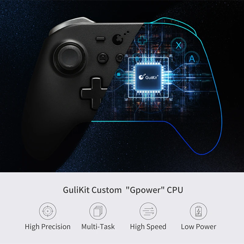 GuliKit KK2T คอนโทรลเลอร์เกมไร้สายบลูทูธพร้อม Anti-Drift TMR จอยสติ๊ก NS09T Gamepad สําหรับ PC/Windows/สวิทช์2/Steam Deck/iOS