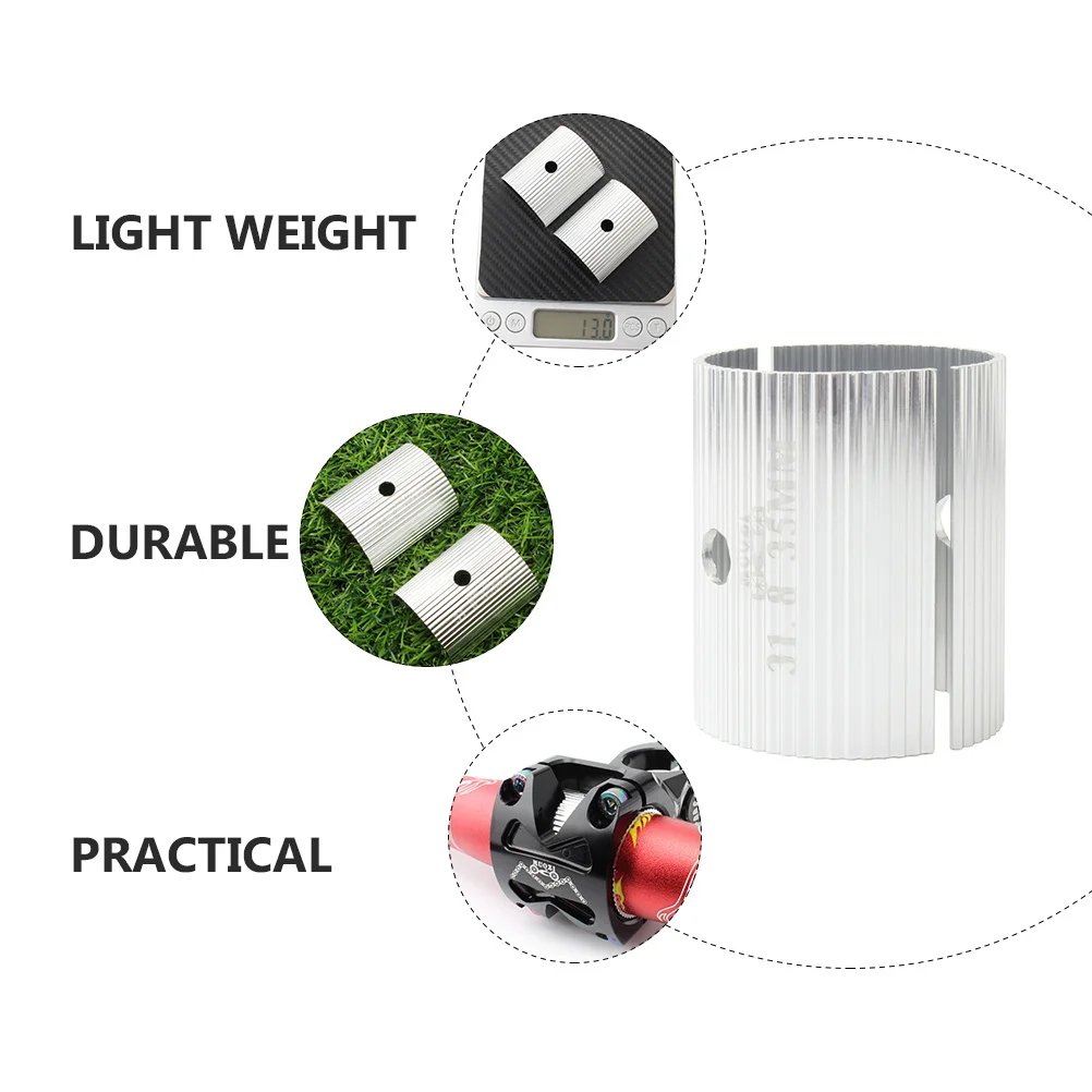 

2pcs Bike Handlebar Stem Reducer Aluminum Alloy Shim Adapter For Handlebar Conversion Lightweight Durable Spacers Cycling