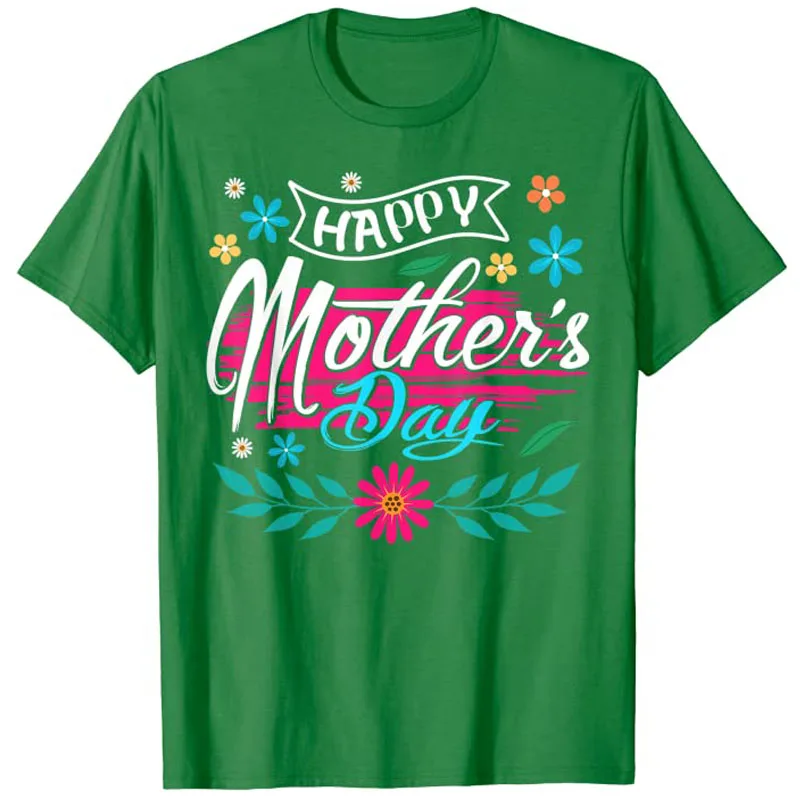 Gelukkig Moederdag 2022 T-shirt Voor Vrouwen Moeder Oma Nana Mimi Geschenken Grafische Tee Casual Tops Bloemenprint esthetische Kleding