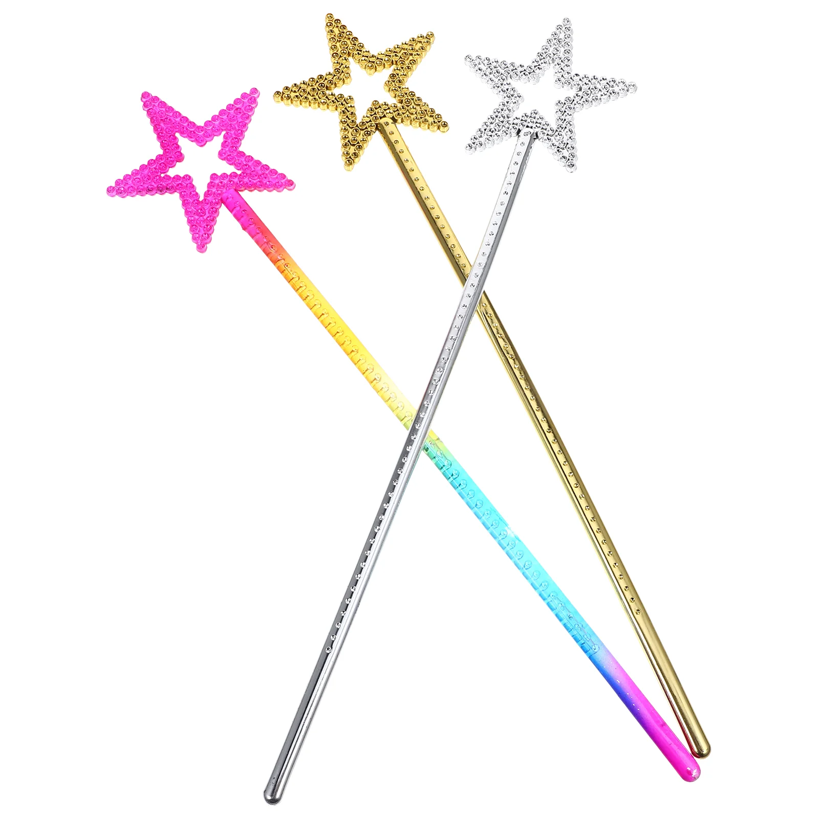 3 Pcs Angel Wand Fairy Sticks Party Favor Bulk Girl Wands Cosplay Props Costume Girls Kids Favors Accessories Child