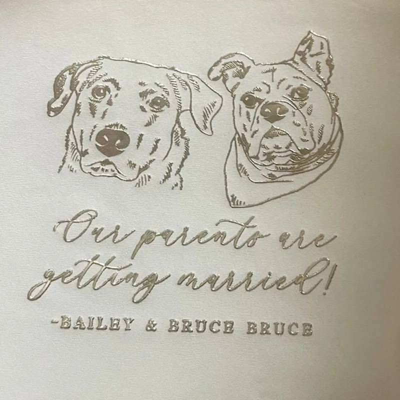 50pcs Custom Dog Wedding Cocktail Napkins, Personalized Pet Illustrations, Sketch from Photo, Dog Lover Wedding,Pet Art Napkins