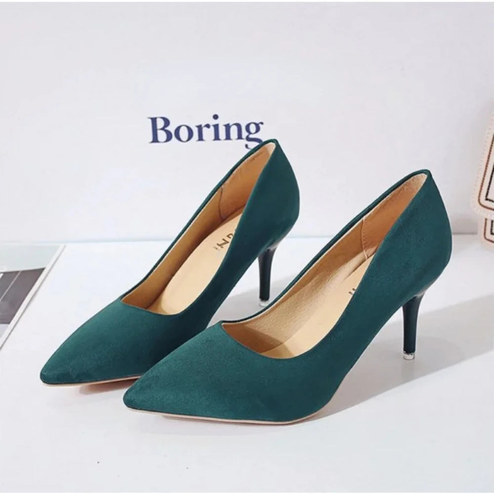 High Heels for Women Pumps Fashion Spring Autumn New Slim Heels for Professional Work Shoes Black Women Shoes Super Big Size 44