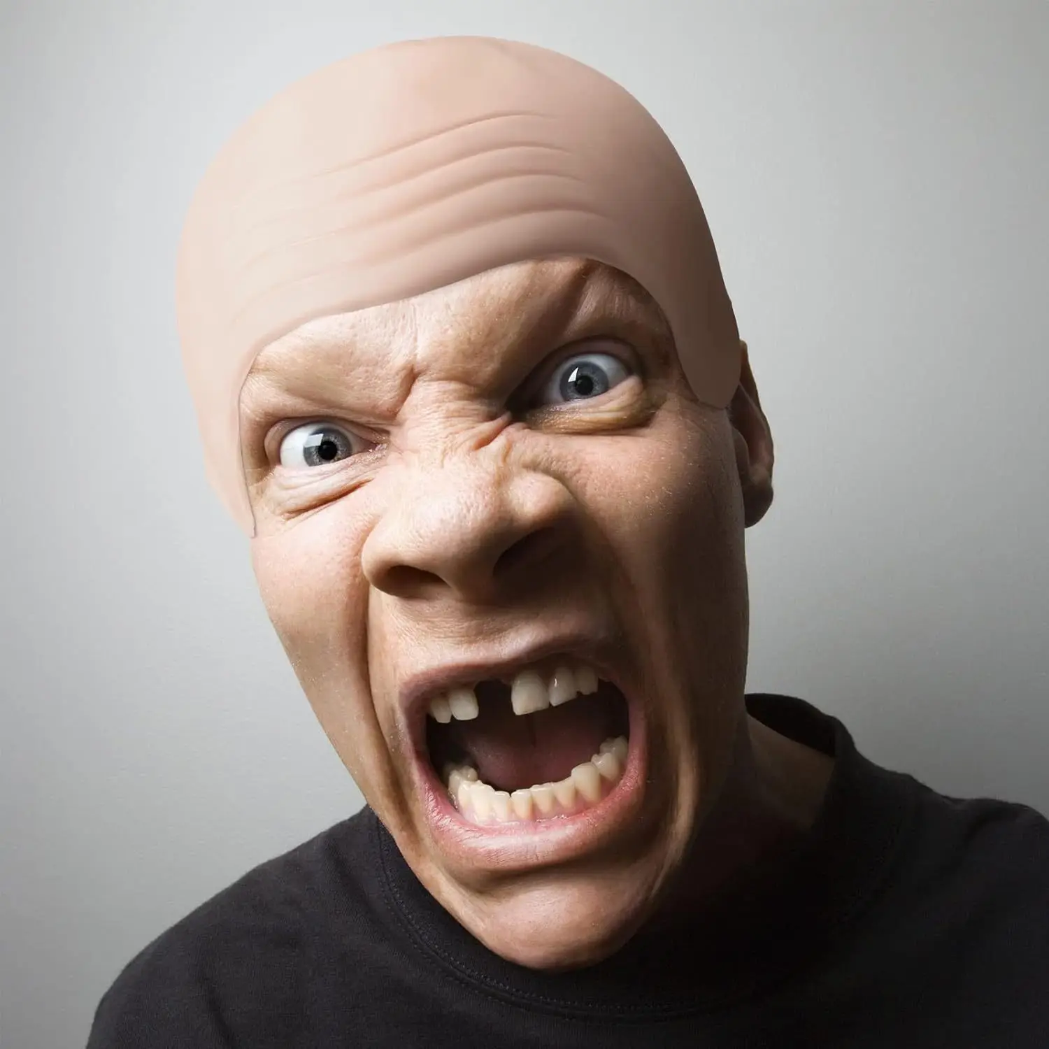 Berretto calvo di Halloween Trucco Lattice Testa calva Berretto sintetico per parrucca Cappello calvo Trucco cosplay Accessori per costumi per donne adulte