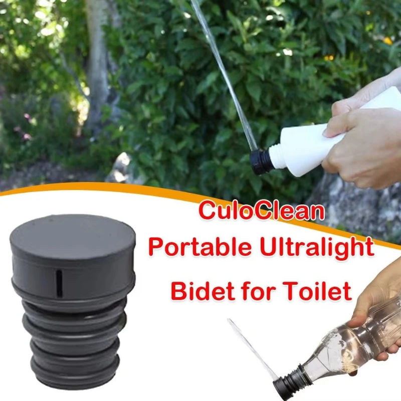 New Portable Toilet Bidet Ultralight Portable Travel Bidet Cap ABS Water Bottle Hygiene Attachment for Hiking or Camping Clean