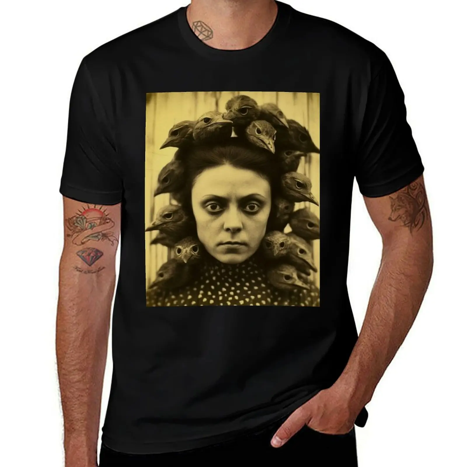 

MEDUSA BIRD WOMAN T-Shirt t shirts for man graphic vintage t shirt man designer t shirts for man cotton T-shirt