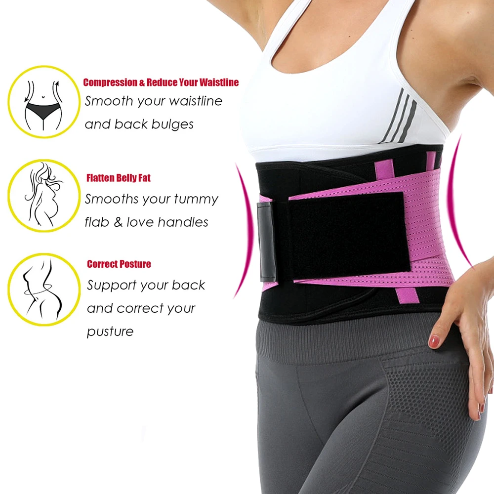 1 Piece Sports Waist Brace for Lower Back Pain, Back Support Belt Breathable Lower Back Pain Relief for Herniated Disc, Sciatica