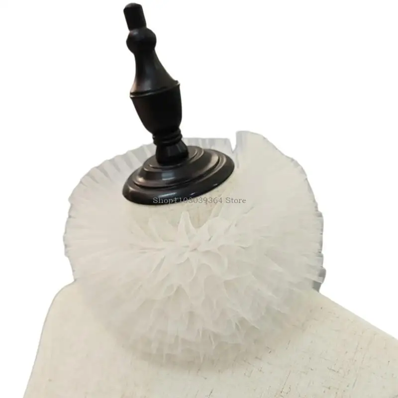 Bunte Mesh Rüsche abnehmbare falsche Kragen Renaissances Hals -Ruff -Wickel