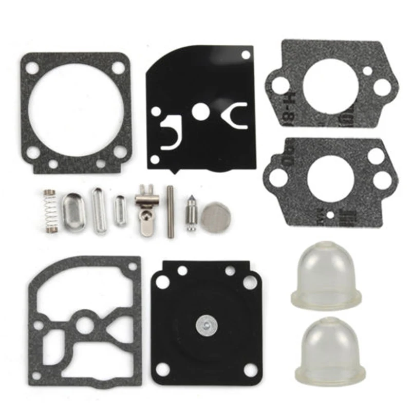 Carburetor Repair Kit for Trimmers Color As Pictures Show Package Contents 6 Gaskets 2 for primer Bulb 1 Set Fittings(8pcs)