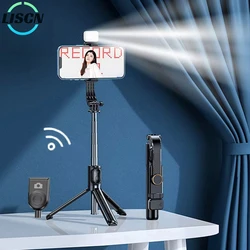 LISCN Wireless Selfie Stick Tripod with LED Light 360 Rotation Portable Mobile Phone Holder Stand Stabilizer Selfie Sticks