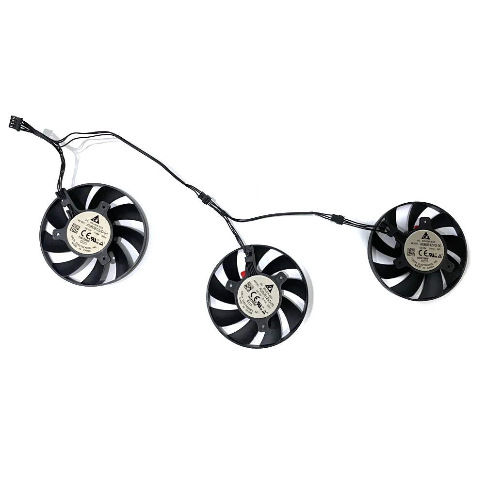 Wentylator AMD RX6900XT wentylator GPU 80MM 4PIN AUB0812VD-00 dla ASUS XFX MSI ASROCK Radeon RX 6800/6800XT/6900XT wentylatory graficzne