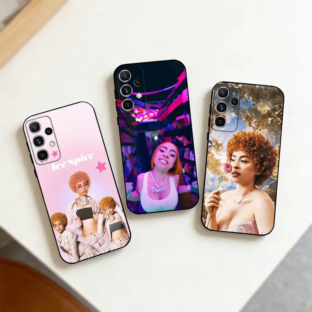 

Y2K I-Ice Spice Phone Case For Samsung S25,S24,S21,S22,S23,S30,Ultra,S20,Plus,Fe,Note,10,9,5G Black Cover