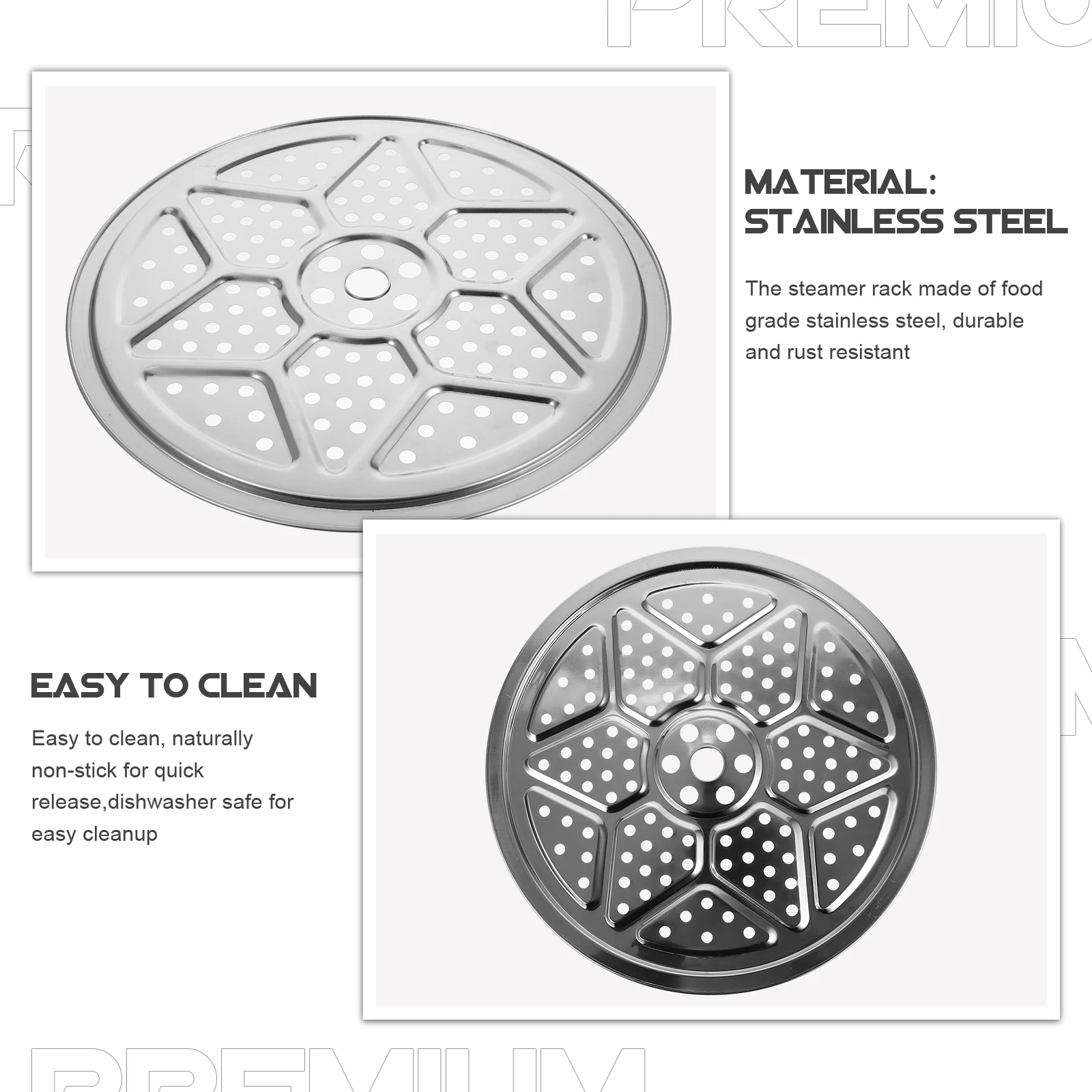 

Stainless Steel Steamer Canning For Pressure Cooker Soup Pot Rust Resistant Easy With Most Steamers