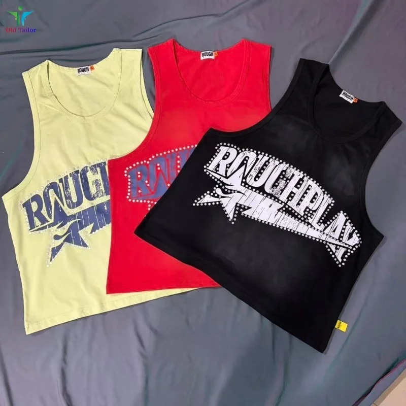 

Летний разноцветный мужской/женский грубый пуловер, повседневный, с круглым вырезом, с принтом, пляжная одежда, хлопок, новинка, футболка без рукавов