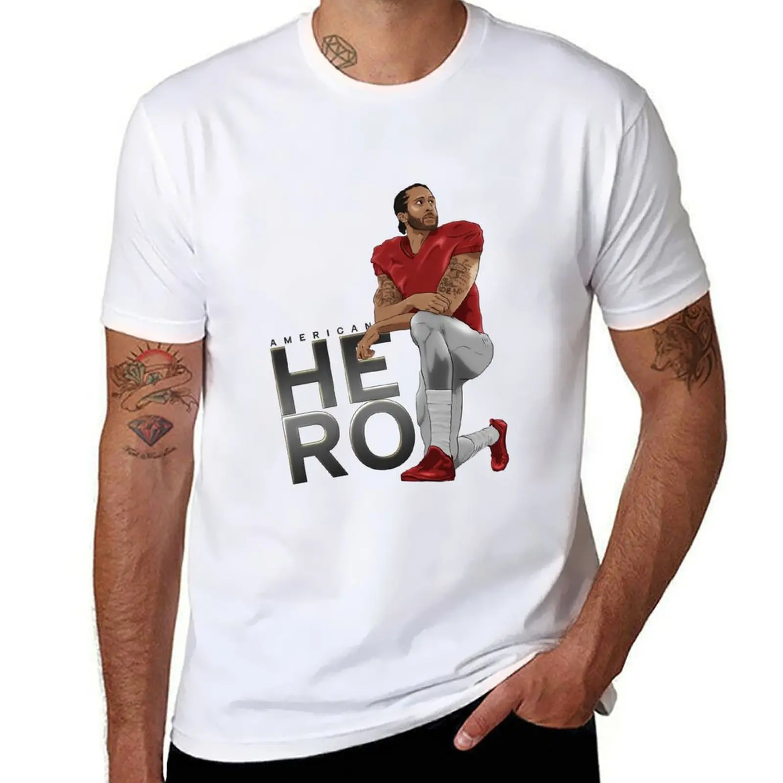 

Men Hero American's Take A Knee T-Shirt t shirt for man man t shirts cotton T-Shirt