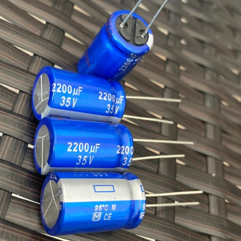 

2PCS 2200UF 35V Panasonic Fever Sound Capacitor 35V 2200UF 16X25 AM Flash Blue Robe