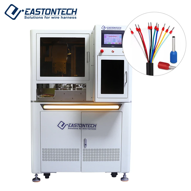 EW-8160 fully automatic wire harness terminal machine wire stripping and bulk ferrule crimping machine ferrule and crimping