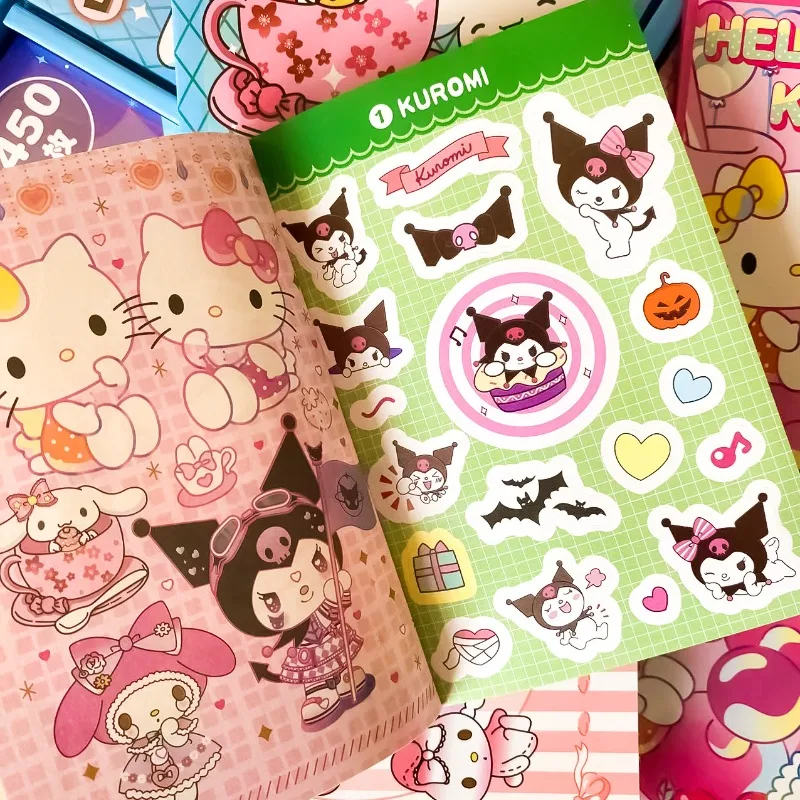 Sanrio Hello Kitty Stickers Cartoon Cute Stickers Kuromi My Melody Handbook Material DIY Mobile Phone Stationery Stickers