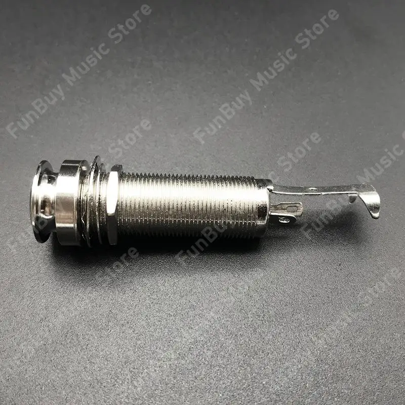 

20PCS High Quality CYLINDER Guitar Pickup Endpin 6.35 Output Jack Nickel Strap Lock Acoustic Guitarra EQ Jack Chrome