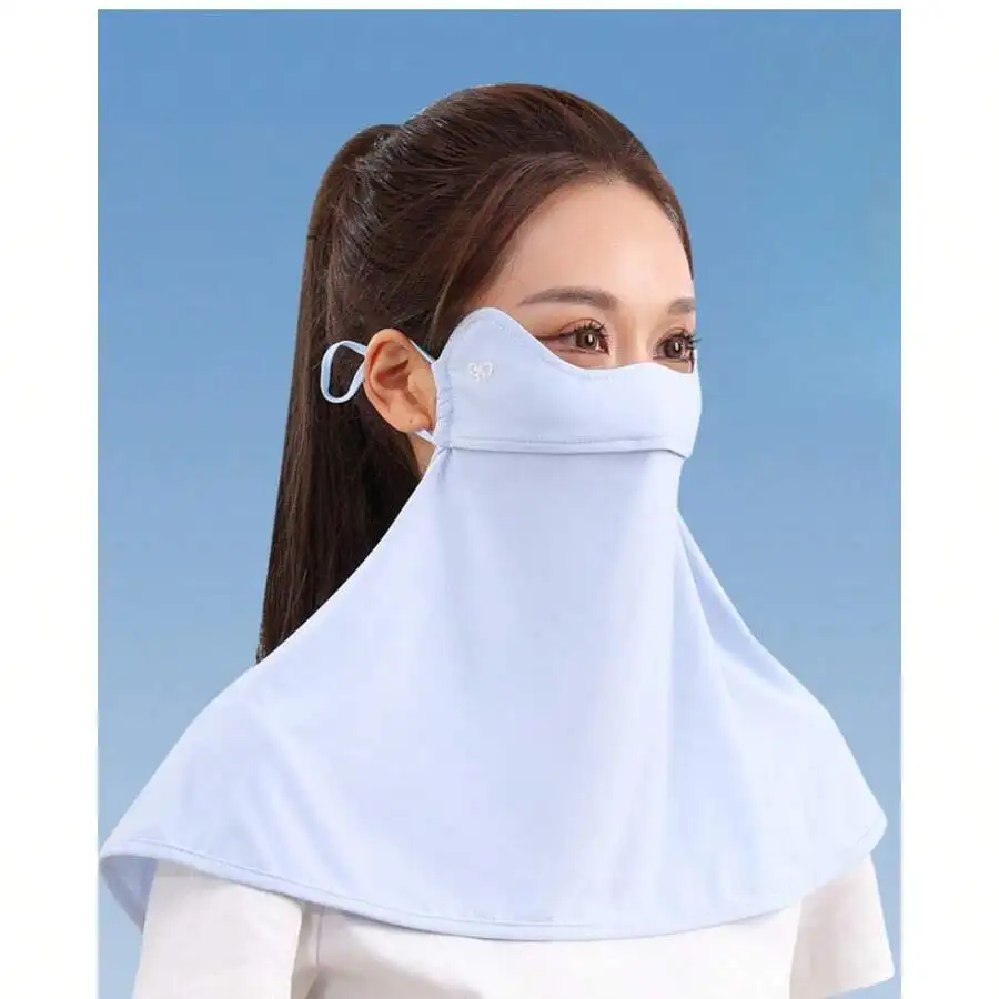 

Summer Ice Silk Neck Cover Sunscreen Mask Unisex Outdoor UV Protection Breathable Face Cover