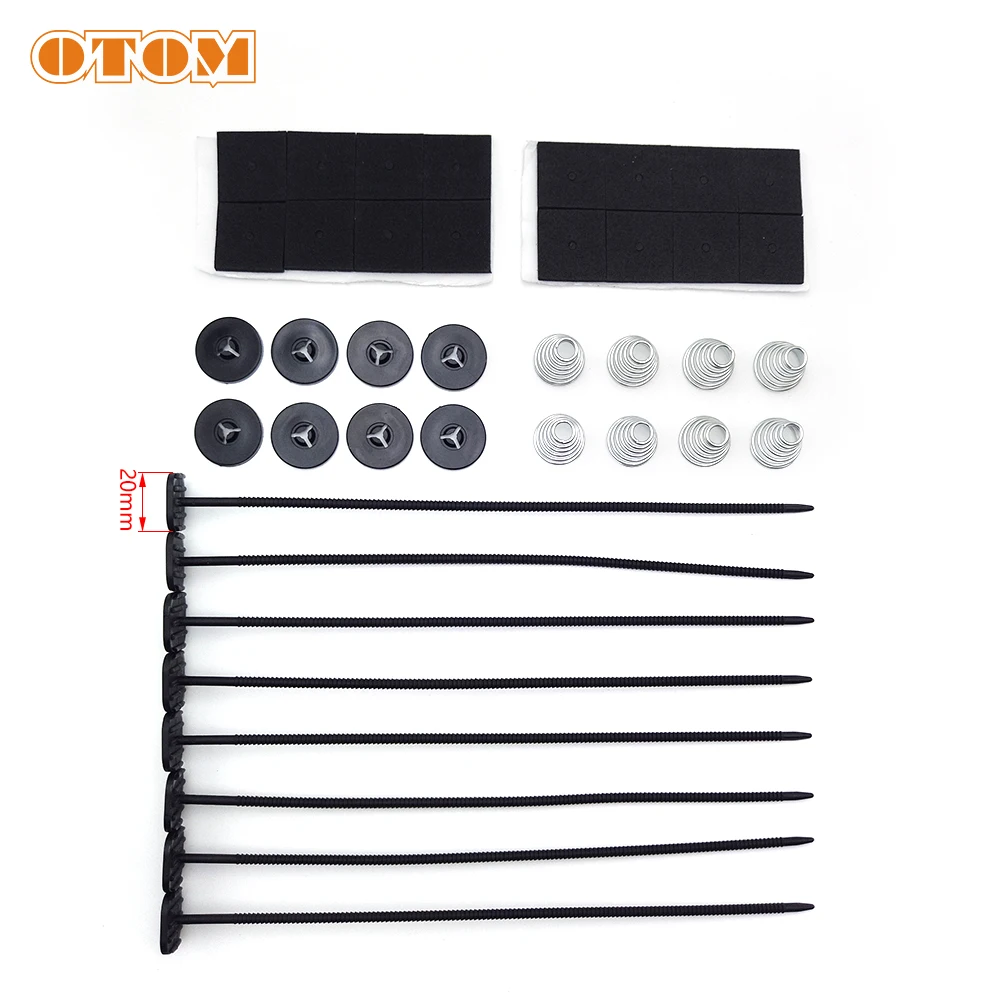 OTOM Universal Fan Mount Bracket Kit Automobiles Motorcycles Cooling Radiator Plastic Ties Straps Cushion Pads Feet Springs Part