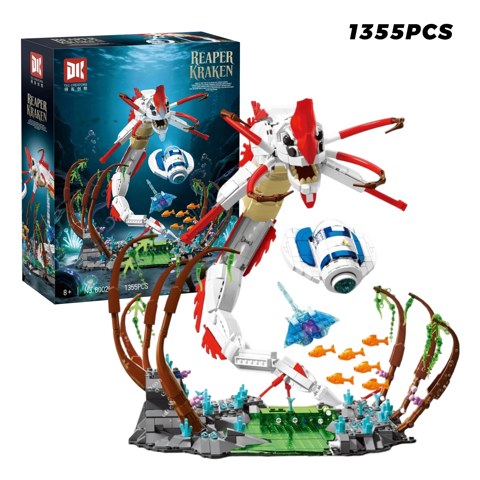 set-di-1355-pezzi-mostro-marino-profondo-con-supporto-scena-subacquea-animali-marini-modellini-di-pesci-decorazione-da-scrivania-giocattoli-e-regali-per-ragazzi