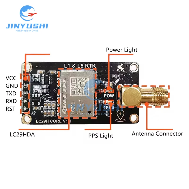 Free Ship Quectel LC29HDA Core Board LC29HDAMD GPS RTK Serial board Dual-frequency L1+L5 GPS Glonass Galileo for Rover