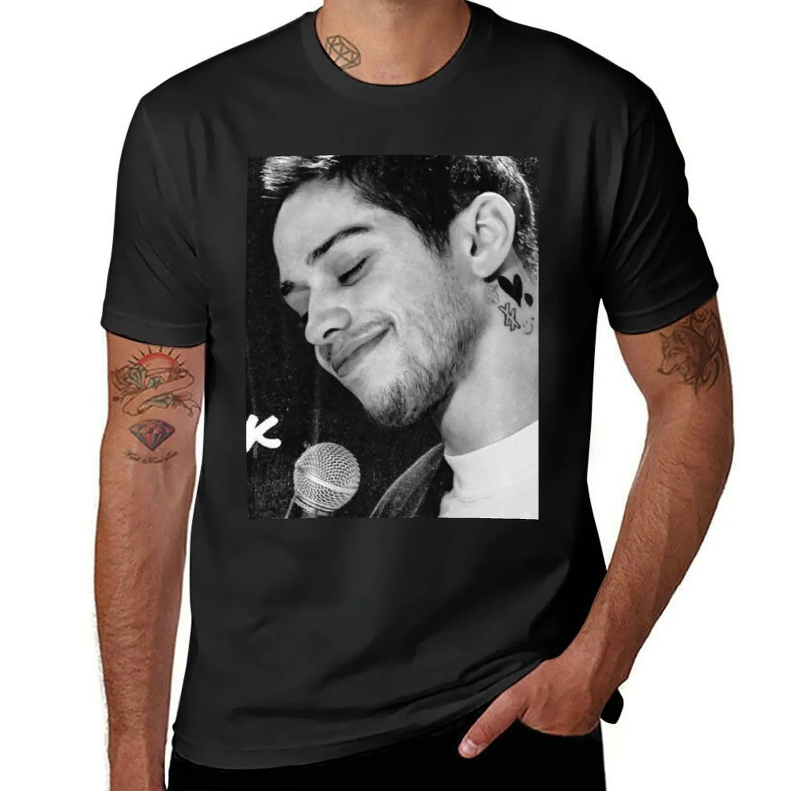 pete davidson tattoo T-Shirt customs summer clothes heavyweights mens funny t shirts