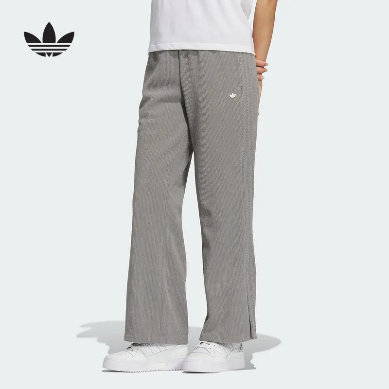 Adidas Adidas Winter New Zipper Side Bag Sweatpants Women's Knitted Trousers KS5983