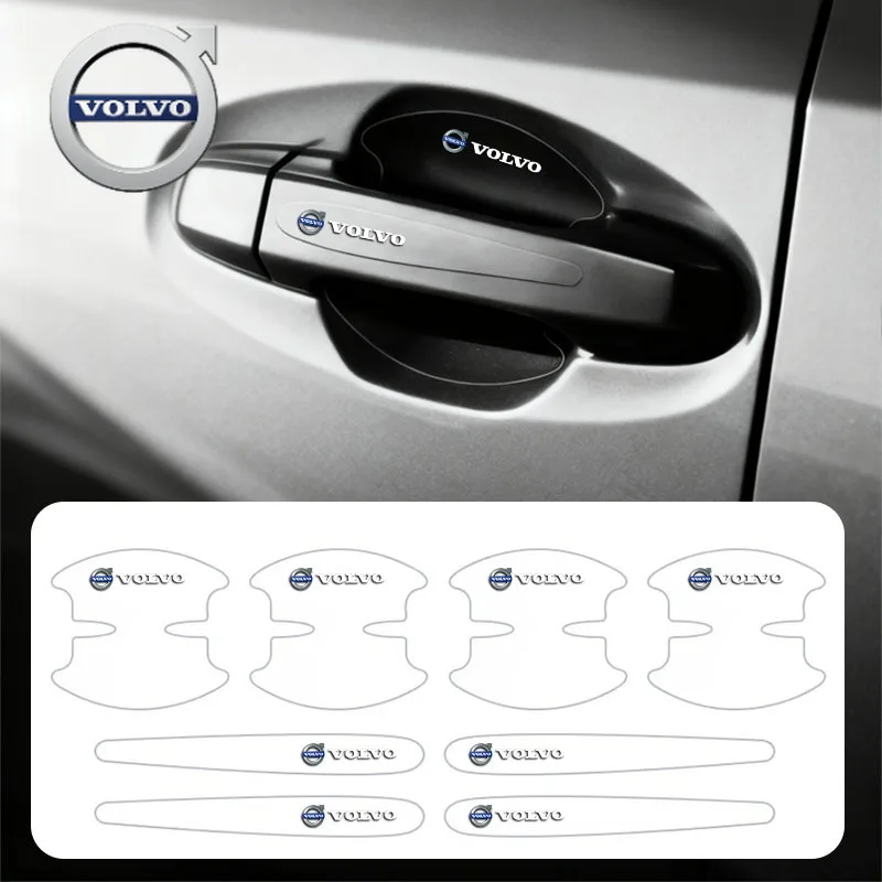 

For Volvo 8Pcs Transparent Car Door Handle Invisible Protection Stickers For Volvo XC90 V90 V60 XC60 V40 EC40 EX40 S80 S60 S90 X