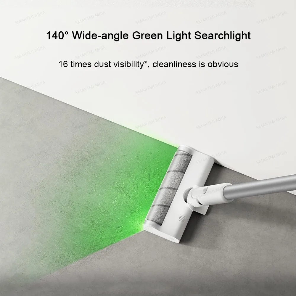 Aspirapolvere wireless XIAOMI MIJIA 3, faro verde con aspirazione 260AW, 110000   RPM, autonomia di 90 minuti, aspirapolvere portatile senza fili