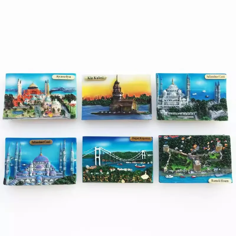 Travel memorial decoration collection crafts Creative Magnetic refrigerator sticker Istanbul, Turkey landmark attractions