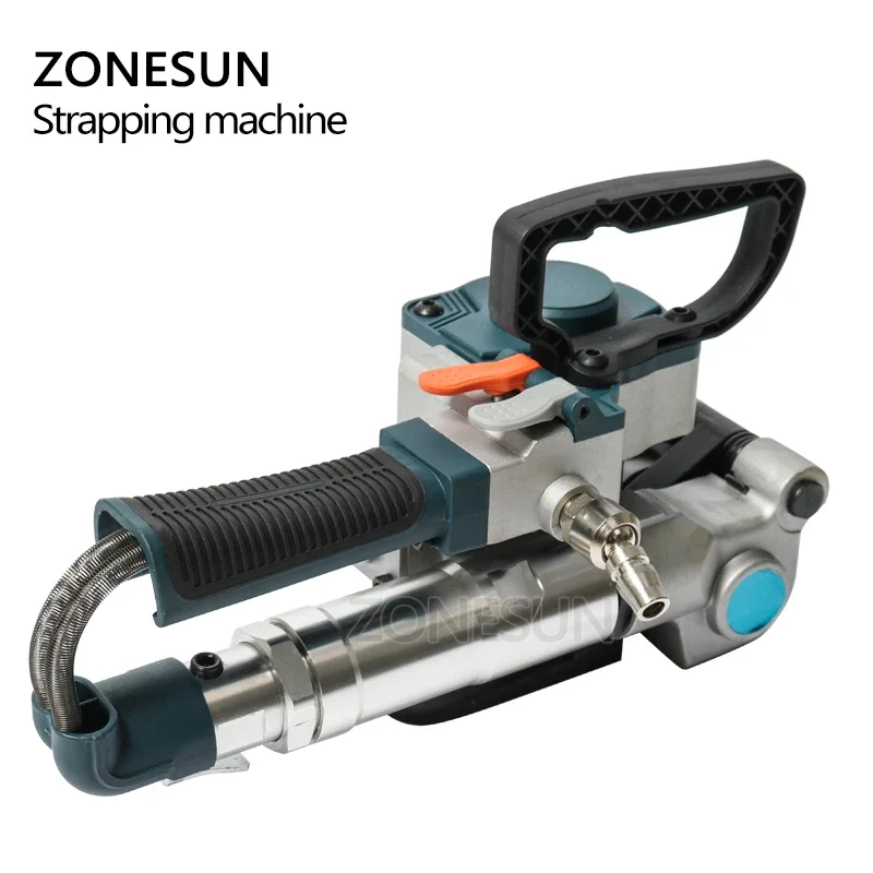 Imagem -05 - Zonesun Pneumática Strapping Machine Friction Welding Baler Air Pet Banding Tool para 1319 mm Largura Pet Straps