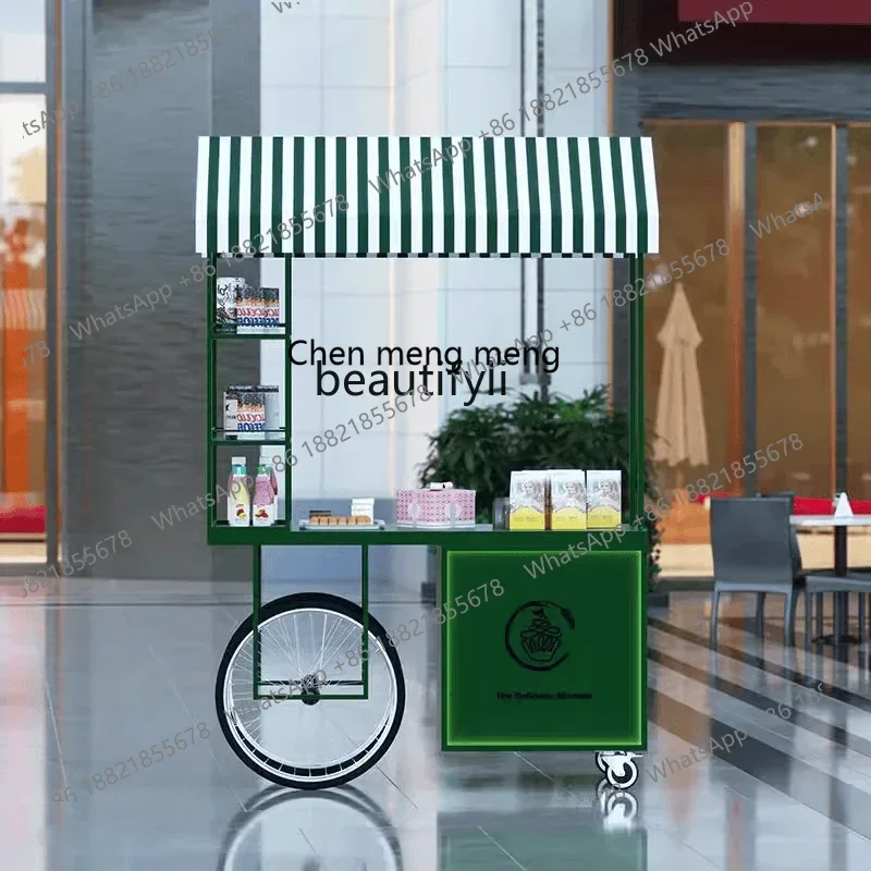 

Z189 European wrought iron float night market snack stall car, stall car display stand sales mobile dining car