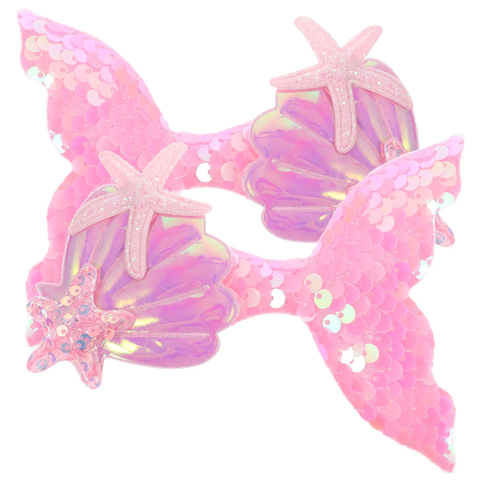 

2 Pcs Mermaid Hair Accessories for Girls Ocean Clips Wedding Flower Child Pink Kids Bright Vibrant Elegant Stylish