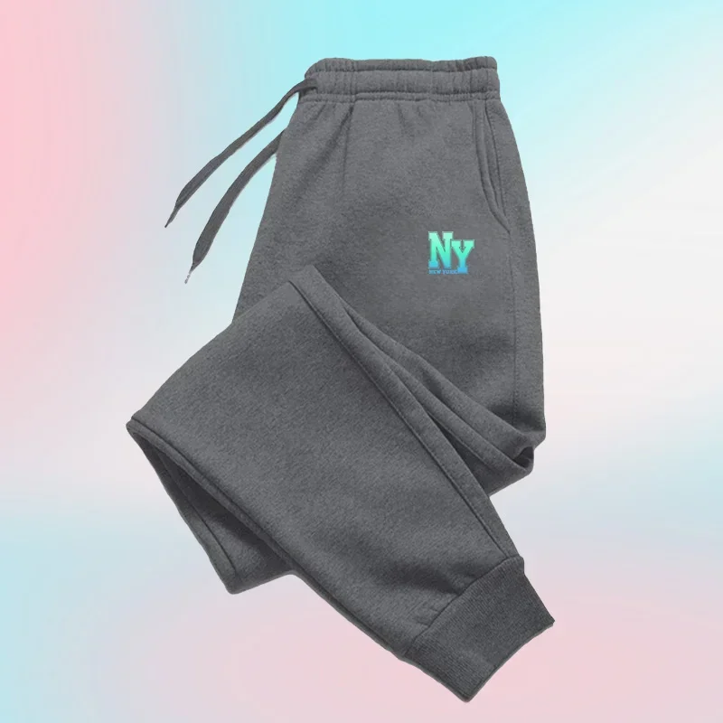 Harajuku الرجال Sweatpants غير رسمية الصوف السراويل الرياضية ركض الشارع الشهير الخريف الشتاء الركض سراويل رياضية