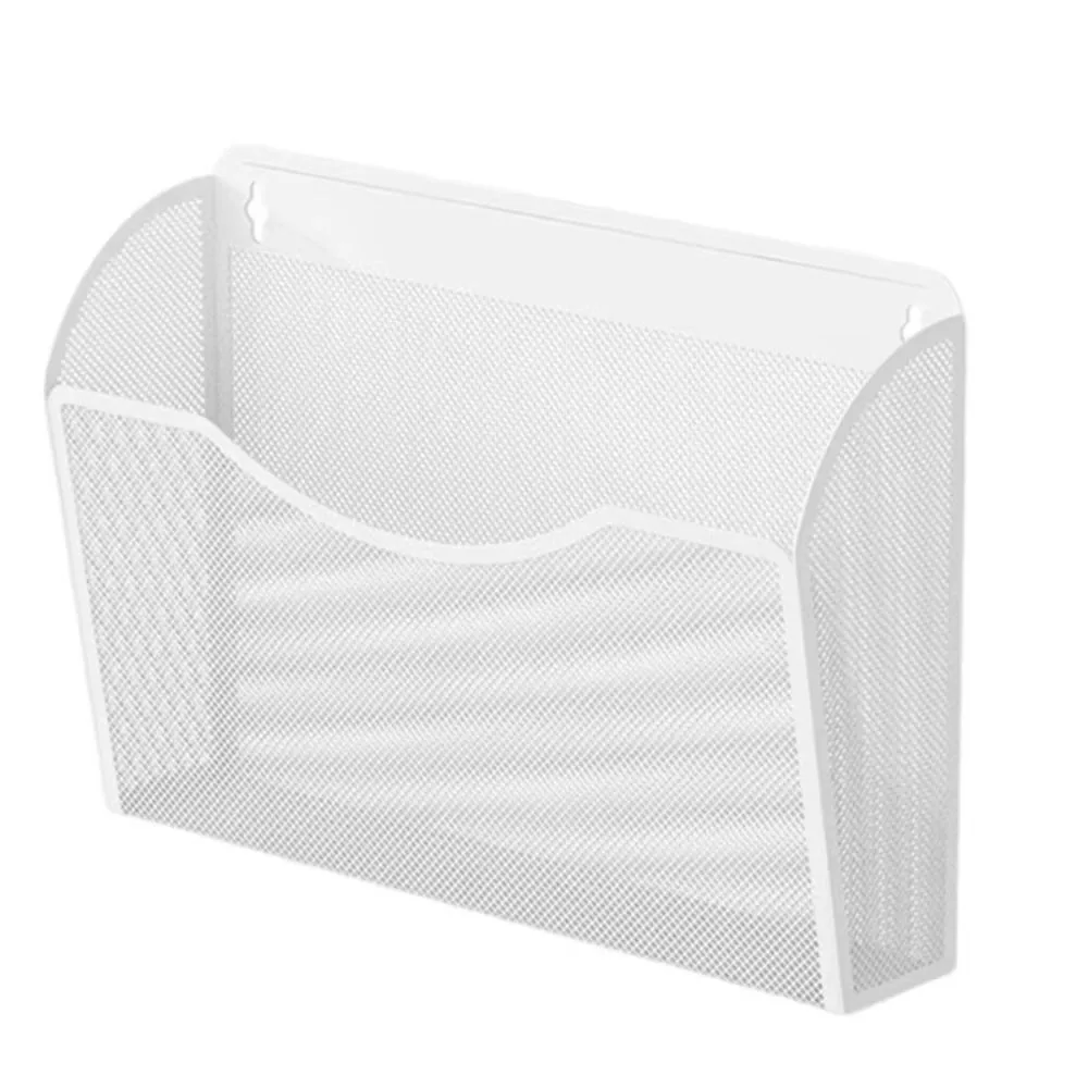 

Magnetic Refrigerator Side Storage Basket Mesh Wall Mounted Magazine Holder Rack Space Saving Hanging File Organizer Basket