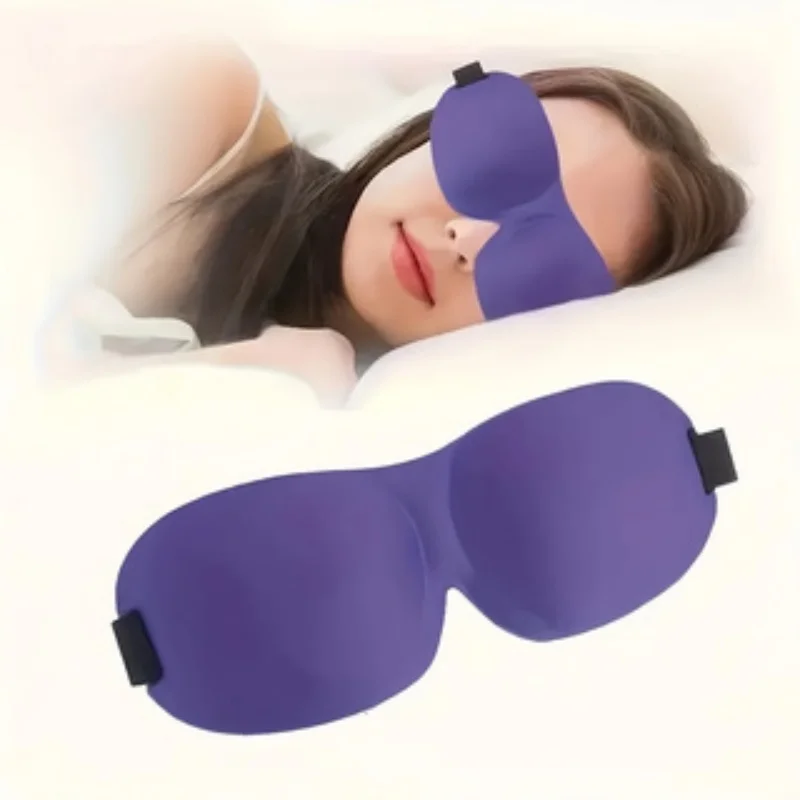 Ultra Comfortable 3D Contour Sleep Eye Mask Black Super Soft Skin Friendly Adjustable Strap Lightweight Breathable Ergonomic Bli