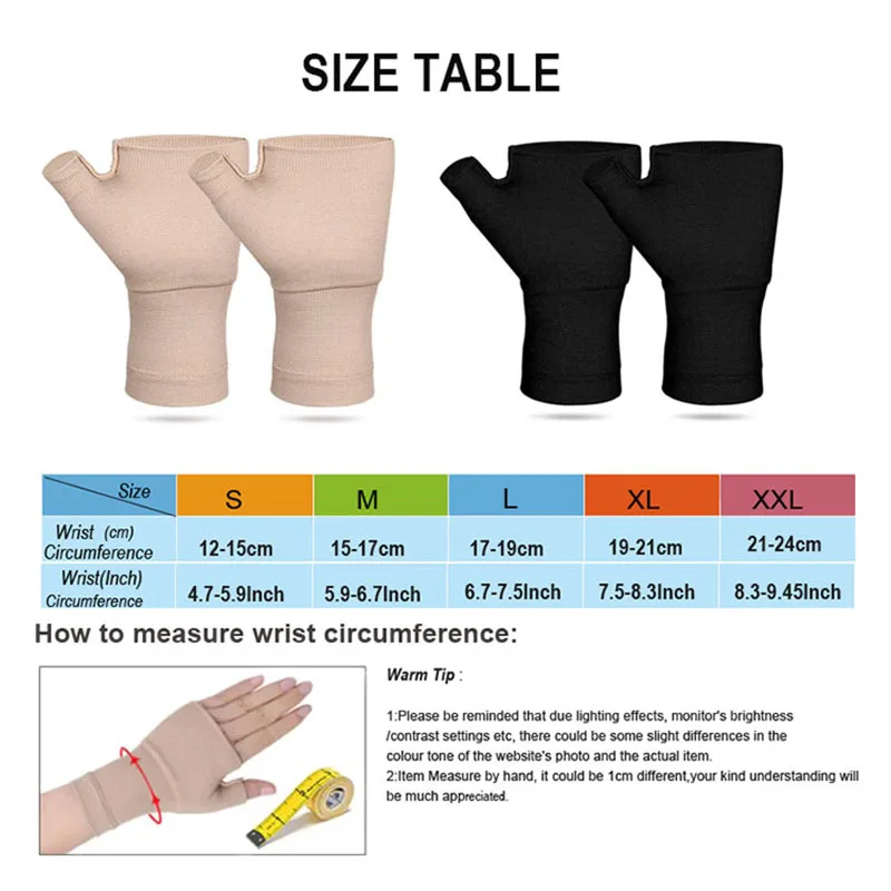 1/2Pcs Compression Wrist Support Elastic Sports Wrist Thumb Gloves Hands Protector For Carpal Tunnel Arthritis Fatigue Typing