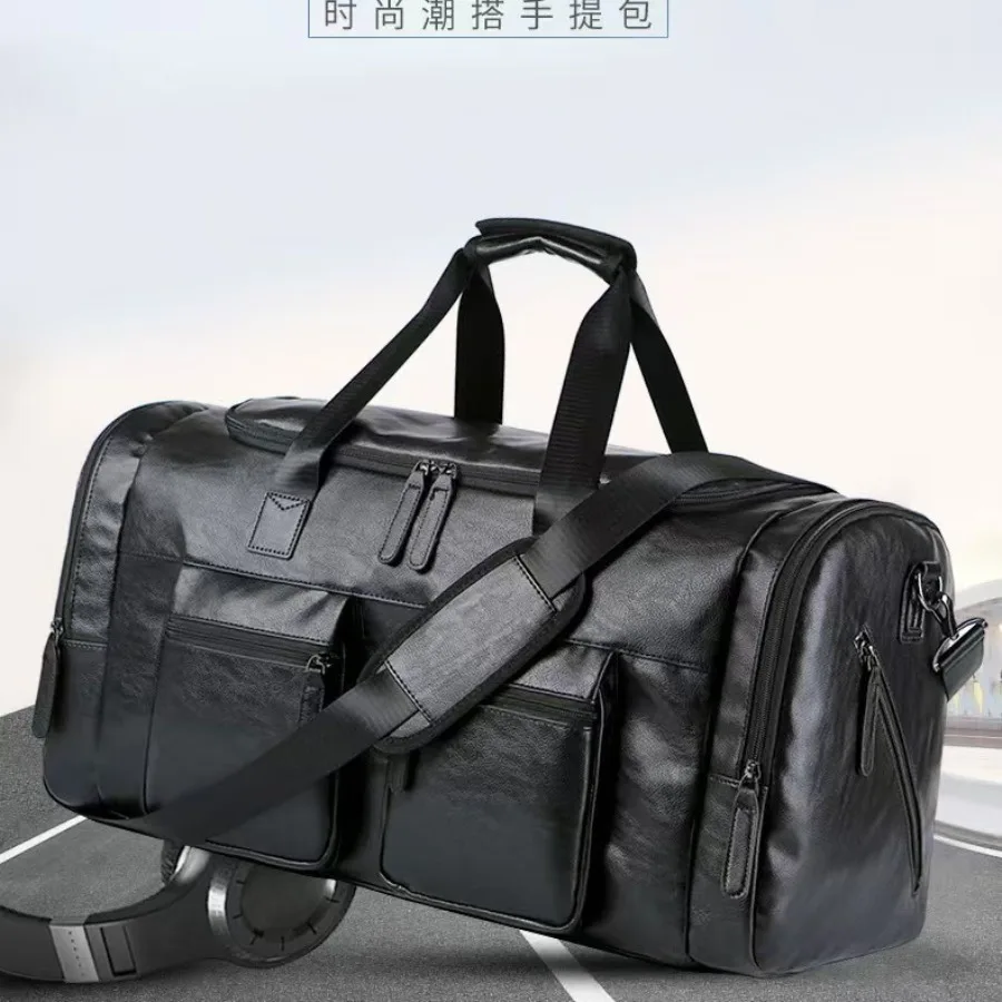 

【New style】Men's luggage bag luggage bag for business large genuine leather men's handbag expansion travel waterproof simple ci