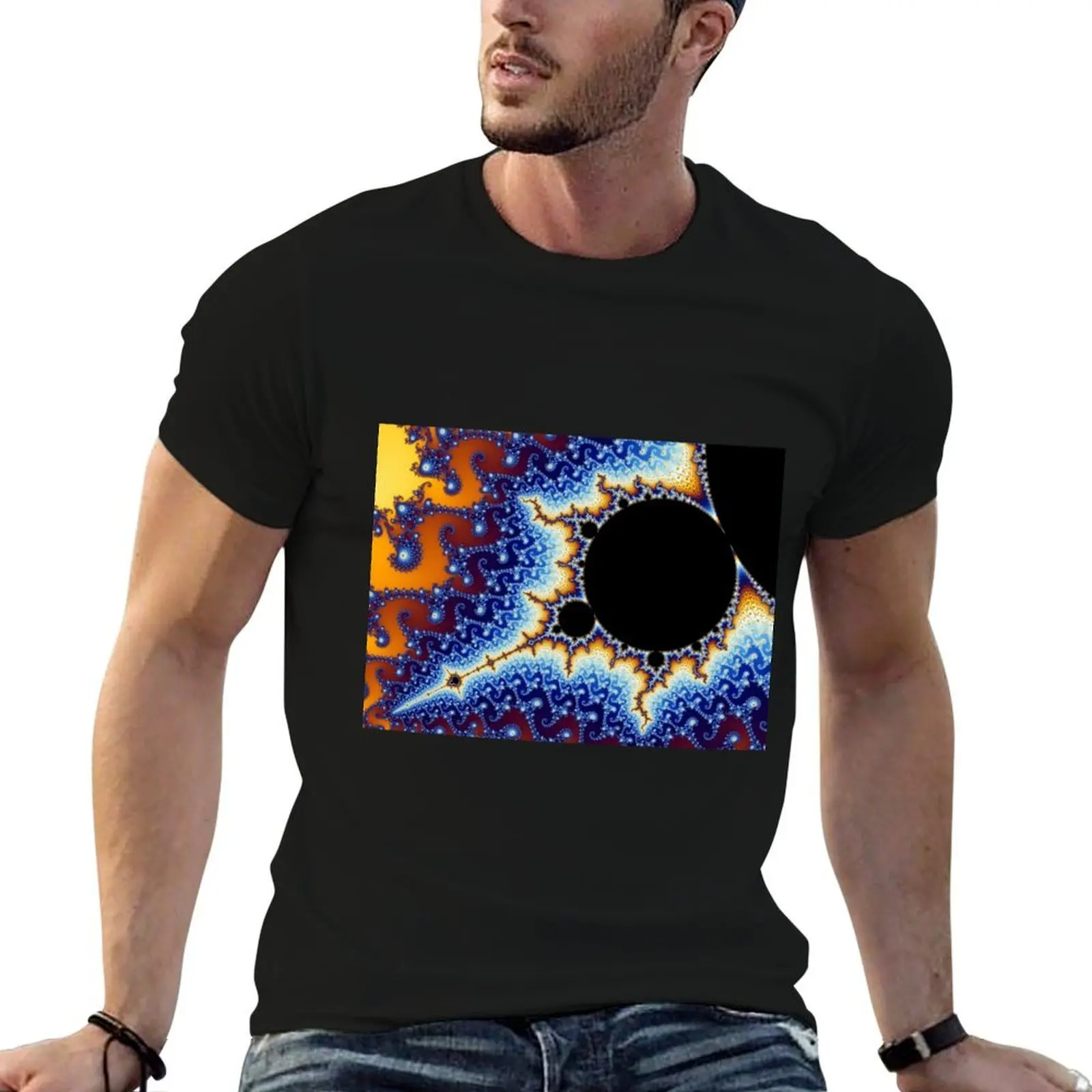 Mandelbrot Fractal T-Shirt cotton graphic tees cheap stuff men clothing